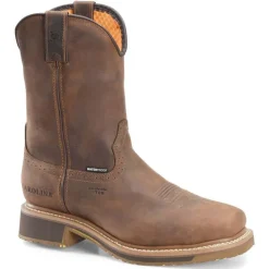 Carolina Non-Slip Boots | Non-Steel Safety Toe*Men's 10" Anchor Waterproof Composite Square Toe Roper Western Boot Dark Brown