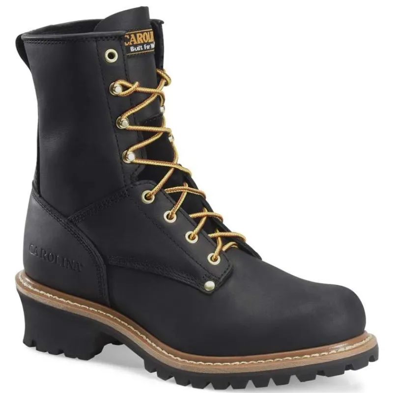Carolina Logger*Men's 8" Elm Soft Toe Logger Boot Black