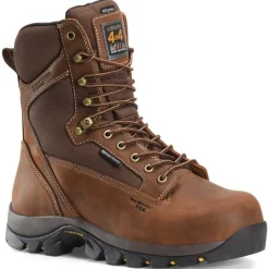 Carolina Non-Slip Boots | Non-Steel Safety Toe*Men's 8" Forrest Waterproof Insulated Composite Toe 4x4 Work Boot Brown