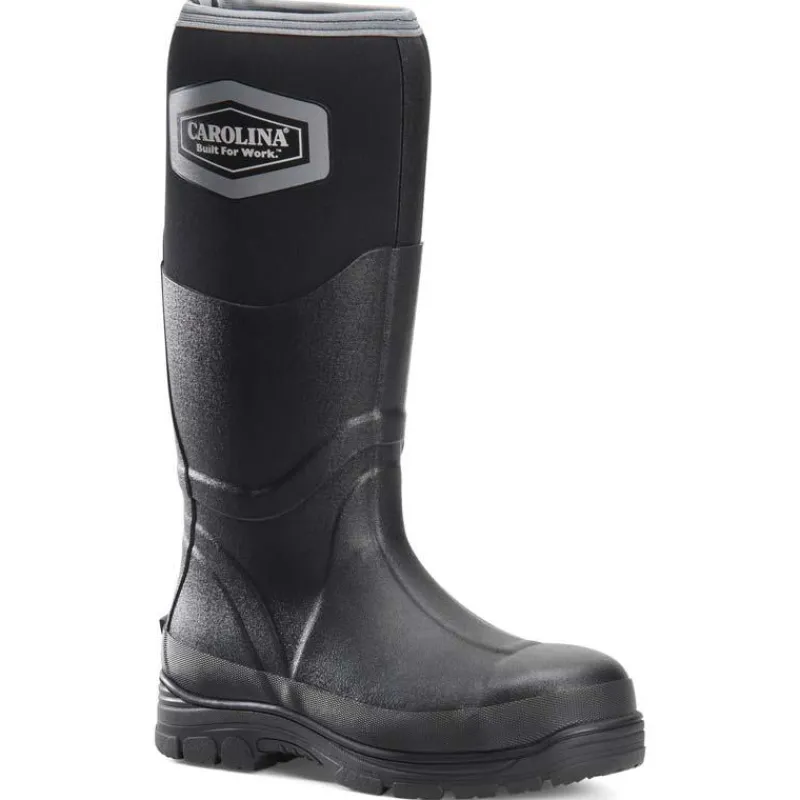 Carolina Rubber Boots | Non-Slip Boots*Men's 15" Mud Jumper Waterproof Steel Toe Rubber Boot Black