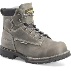 Carolina Non-Slip Boots | Non-Steel Safety Toe*Men's 6" Pitstop Waterproof Carbon Toe Work Boot Brown