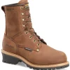 Carolina Steel Toe | Logger*Men's 8" Steel Toe Insulated Logger Boot Medium Brown