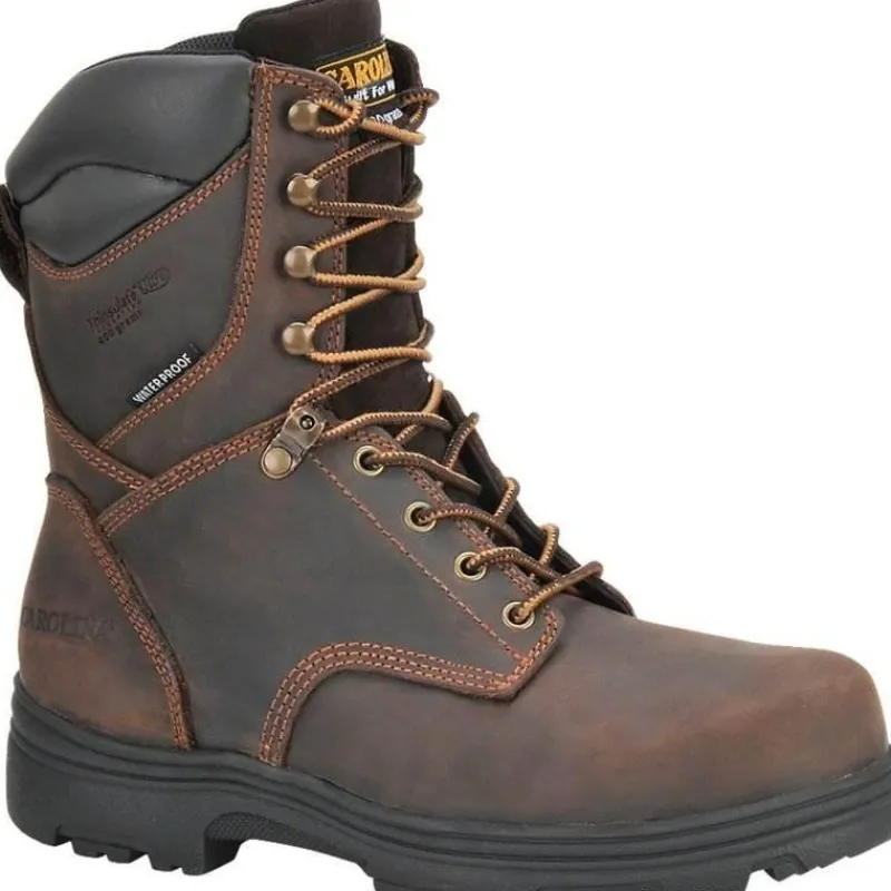 Carolina Non-Slip Boots | Work Boots*Men's 8" Waterproof Insulated Work Boot Dark Brown