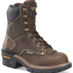 Carolina Non-Slip Boots | Non-Steel Safety Toe*Men's Capacity Waterproof Composite Toe Logger Dark Coffee