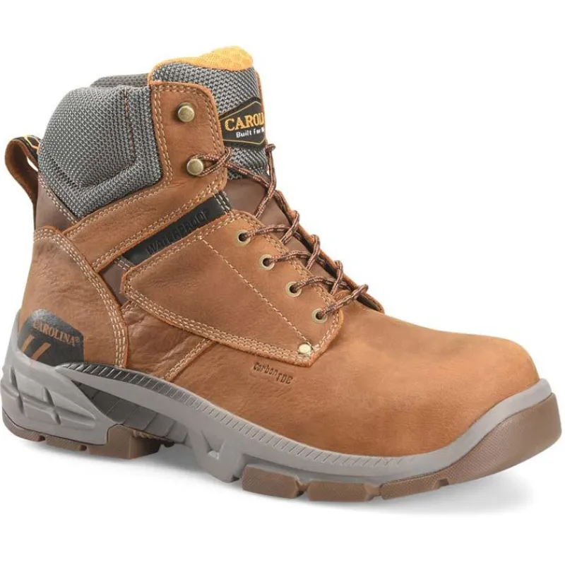 Carolina Non-Slip Boots | Non-Steel Safety Toe*Men's Duke 6" Waterproof Carbon Composite Toe Work Boot Brown
