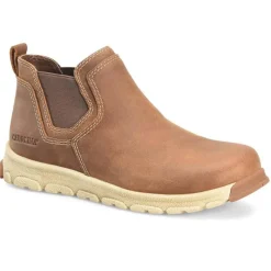Carolina Non-Slip Shoes | Slip-Ons*Women's S-117 ESD Aluminum Toe Leather Romeo Slip On Brown