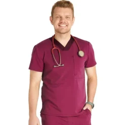Cherokee Atmos Scrub Tops*Men's V-Neck Scrub Top