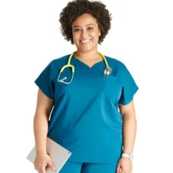 Cherokee Atmos Scrub Tops*Women's Shaped V-Neck Scrub Top