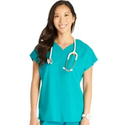 Cherokee Atmos Scrub Tops*Women's Shaped V-Neck Scrub Top