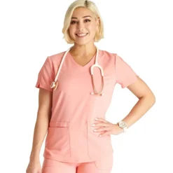 Cherokee Atmos Scrub Tops*Women's V-Neck Scrub Top