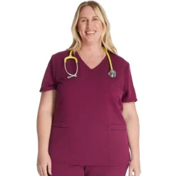 Cherokee Atmos Scrub Tops*Women's V-Neck Scrub Top