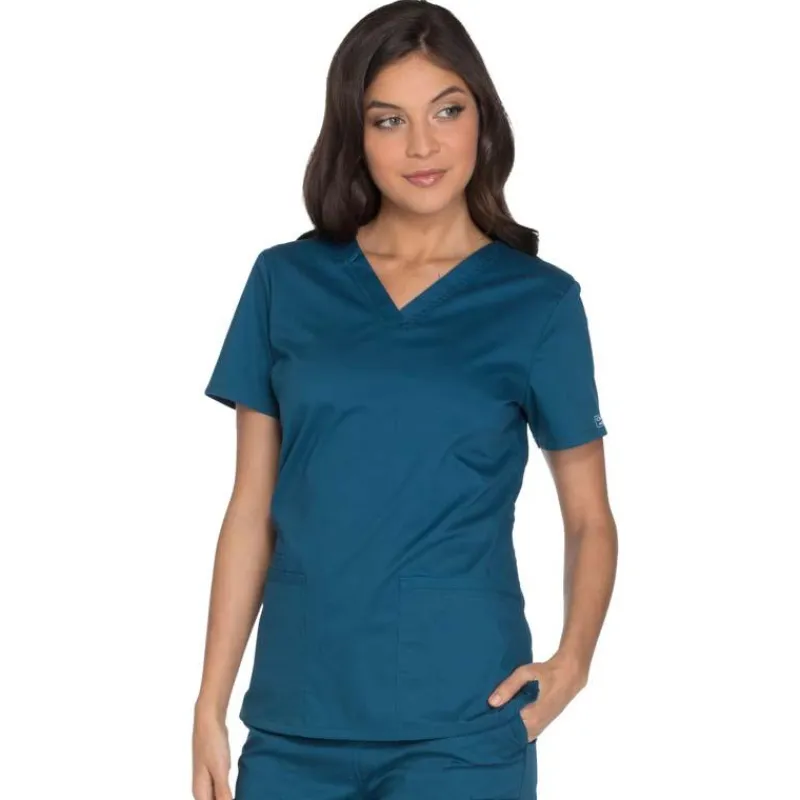 Cherokee Workwear Stretch Scrub Tops*Cherokee Workwear Core Stretch Women's V-Neck Scrub Top