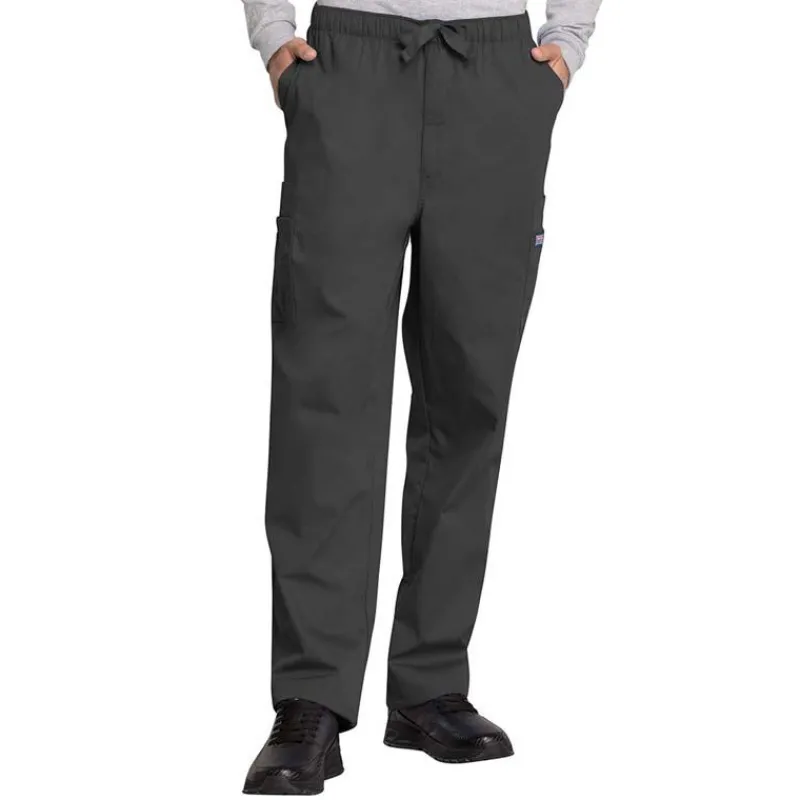 Cherokee Workwear Scrub Pants*Men's Zip Fly Cargo Scrub Pants-Short