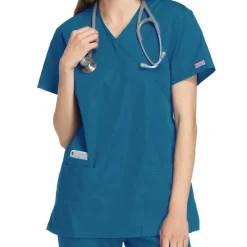 Cherokee Workwear Scrub Tops*Mock Wrap Tunic Scrub Top