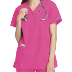 Cherokee Workwear Scrub Tops*Mock Wrap Tunic Scrub Top
