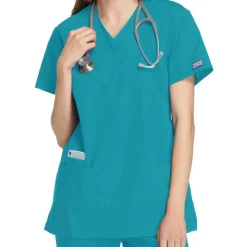 Cherokee Workwear Scrub Tops*Mock Wrap Tunic Scrub Top