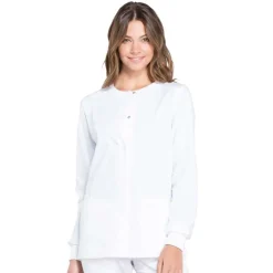 Cherokee WW Professionals Lab Coats & Jackets*Cherokee Workwear Professionals Women's Snap Front Warm-up Scrub Jacket