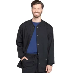 Cherokee WW Professionals Lab Coats & Jackets*Cherokee Workwear Professionals Men's Snap Front Warm-up Scrub Jacket