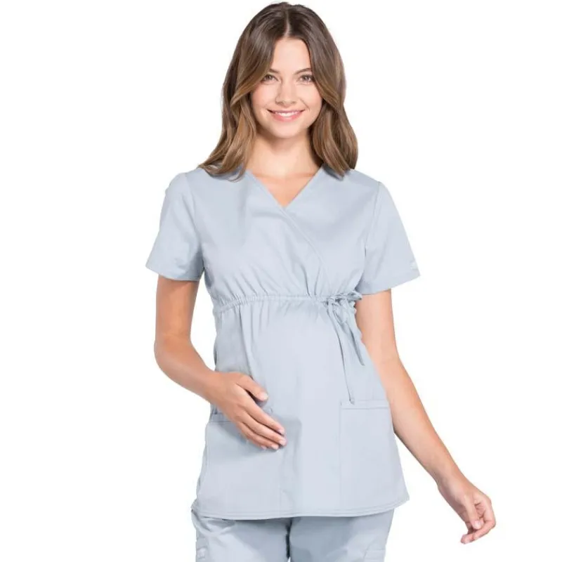 Cherokee WW Professionals Scrub Tops*Cherokee Workwear Professionals Women's Maternity Mock Wrap Scrub Top