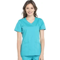 Cherokee WW Professionals Scrub Tops*Cherokee Workwear Professionals Women's Mock Wrap Scrub Top
