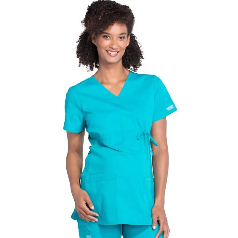 Cherokee WW Professionals Scrub Tops*Cherokee Workwear Professionals Women's Maternity Mock Wrap Scrub Top