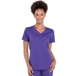 Cherokee WW Professionals Scrub Tops*Cherokee Workwear Professionals Women's Mock Wrap Scrub Top