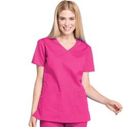 Cherokee WW Professionals Scrub Tops*Cherokee Workwear Professionals Women's Mock Wrap Scrub Top
