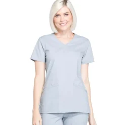 Cherokee WW Professionals Scrub Tops*Cherokee Workwear Professionals Women's Mock Wrap Scrub Top