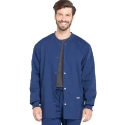Cherokee WW Professionals Lab Coats & Jackets*Cherokee Workwear Professionals Men's Snap Front Warm-up Scrub Jacket