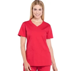 Cherokee WW Professionals Scrub Tops*Cherokee Workwear Professionals Women's Mock Wrap Scrub Top