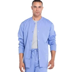 Cherokee WW Professionals Lab Coats & Jackets*Cherokee Workwear Professionals Men's Snap Front Warm-up Scrub Jacket