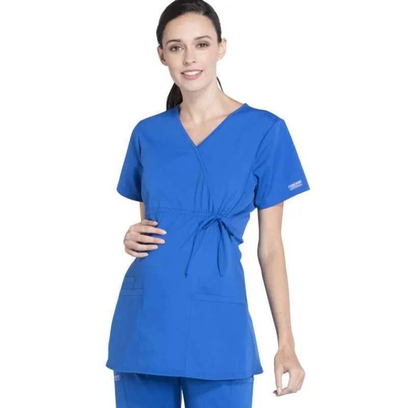 Cherokee WW Professionals Scrub Tops*Cherokee Workwear Professionals Women's Maternity Mock Wrap Scrub Top