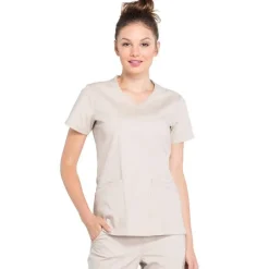 Cherokee WW Professionals Scrub Tops*Cherokee Workwear Professionals Women's Mock Wrap Scrub Top
