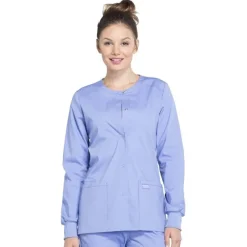 Cherokee WW Professionals Lab Coats & Jackets*Cherokee Workwear Professionals Women's Snap Front Warm-up Scrub Jacket