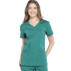 Cherokee WW Professionals Scrub Tops*Cherokee Workwear Professionals Women's Mock Wrap Scrub Top