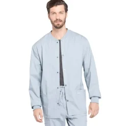 Cherokee WW Professionals Lab Coats & Jackets*Cherokee Workwear Professionals Men's Snap Front Warm-up Scrub Jacket