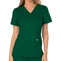 Cherokee WW Revolution Scrub Tops*Cherokee Workwear Revolution Women's Mock Wrap Scrub Top