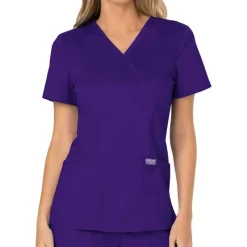 Cherokee WW Revolution Scrub Tops*Cherokee Workwear Revolution Women's Mock Wrap Scrub Top