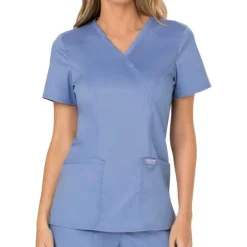 Cherokee WW Revolution Scrub Tops*Cherokee Workwear Revolution Women's Mock Wrap Scrub Top