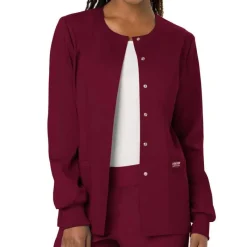 Cherokee WW Revolution Lab Coats & Jackets*Cherokee Workwear Revolution Women's Snap Front Warm-Up Scrub Jacket