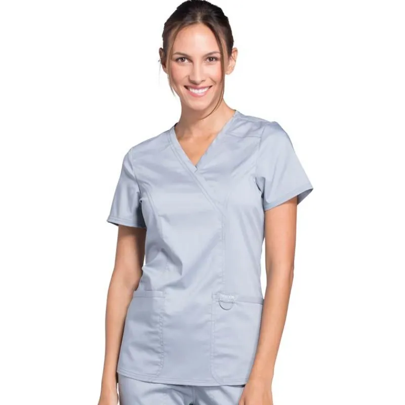 Cherokee WW Revolution Scrub Tops*Cherokee Workwear Revolution Women's Mock Wrap Scrub Top