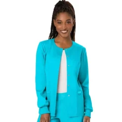Cherokee WW Revolution Lab Coats & Jackets*Cherokee Workwear Revolution Women's Snap Front Warm-Up Scrub Jacket