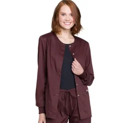 Cherokee WW Revolution Lab Coats & Jackets*Cherokee Workwear Revolution Women's Snap Front Warm-Up Scrub Jacket