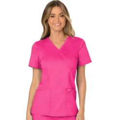 Cherokee WW Revolution Scrub Tops*Cherokee Workwear Revolution Women's Mock Wrap Scrub Top