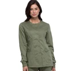 Cherokee WW Revolution Lab Coats & Jackets*Cherokee Workwear Revolution Women's Snap Front Warm-Up Scrub Jacket