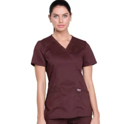 Cherokee WW Revolution Scrub Tops*Cherokee Workwear Revolution Women's Mock Wrap Scrub Top
