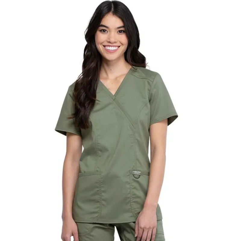 Cherokee WW Revolution Scrub Tops*Cherokee Workwear Revolution Women's Mock Wrap Scrub Top