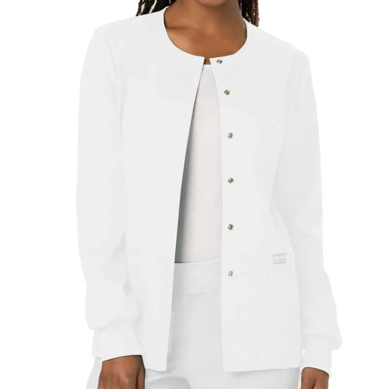 Cherokee WW Revolution Lab Coats & Jackets*Cherokee Workwear Revolution Women's Snap Front Warm-Up Scrub Jacket