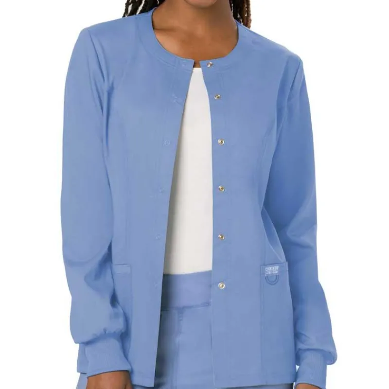Cherokee WW Revolution Lab Coats & Jackets*Cherokee Workwear Revolution Women's Snap Front Warm-Up Scrub Jacket