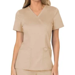 Cherokee WW Revolution Scrub Tops*Cherokee Workwear Revolution Women's Mock Wrap Scrub Top
